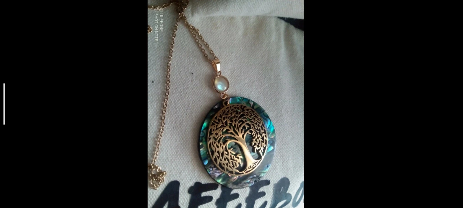 Collier ormeaux arbre de vie connecteur en nacre – photo 2